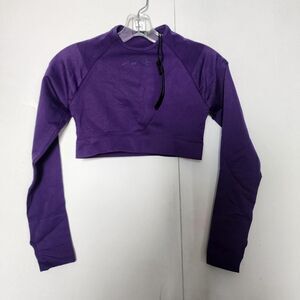 Civil Regime Women's Purple Long sleeve Crop-top Small NWT compression